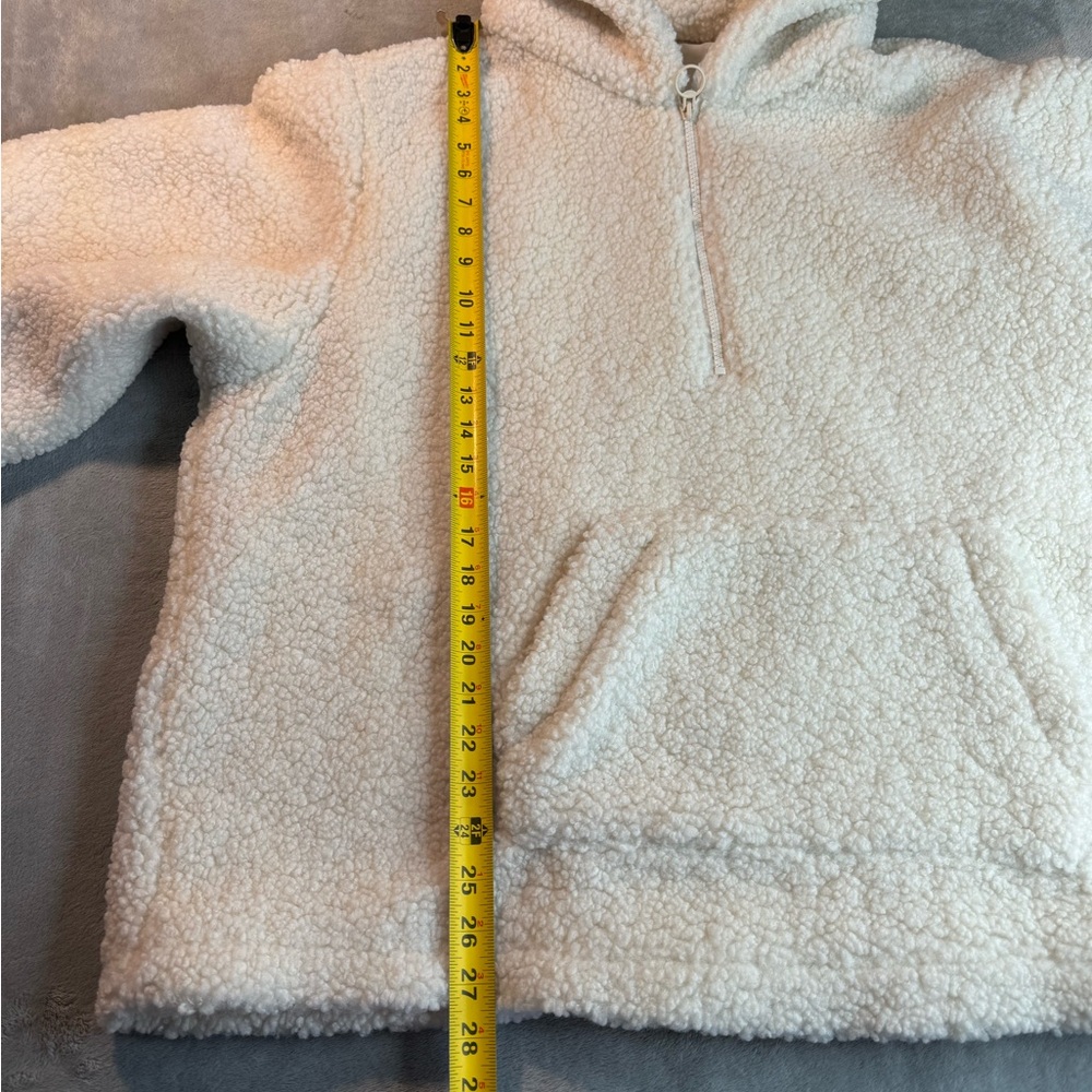 🎯NWOT Nap Pouch Pocket Fleece Hoodie Ivory Size Small - Picture 15 of 15